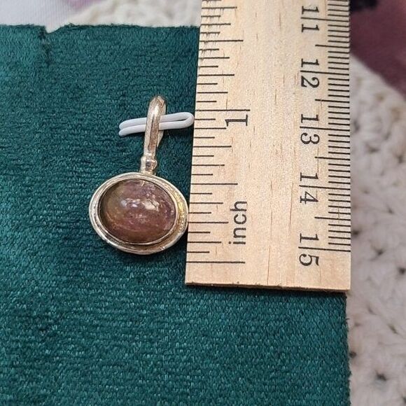 Morganite Pendant in Sterling Silver | Soft Pink Gemstone Necklace Charm - Picture 5 of 6